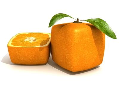 Cubic orange freshness
